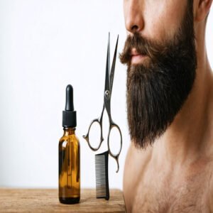 how to trim a beard with scissors