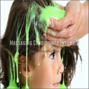 Massaging Conditioner Into Hair