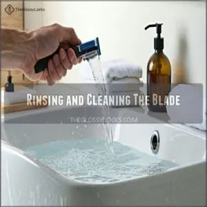 Rinsing and Cleaning The Blade