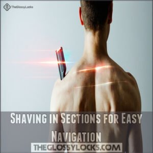 Shaving in Sections for Easy Navigation