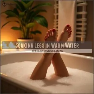 Soaking Legs in Warm Water Soaking Legs in Warm Water
