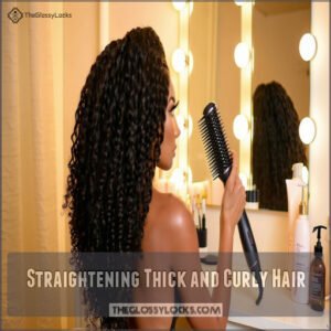 Straightening Thick and Curly Hair