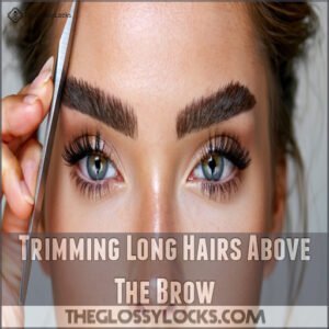 Trimming Long Hairs Above The Brow