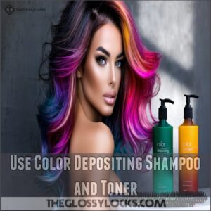 Use Color Depositing Shampoo and Toner