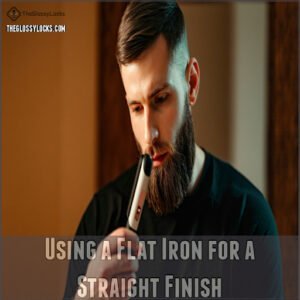 Using a Flat Iron for a Straight Finish