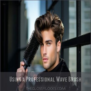 Using a Professional Wave Brush