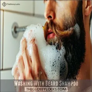 Washing With Beard Shampoo