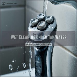 Wet Cleaning Under Tap Water