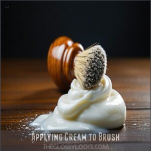 Applying Cream to Brush