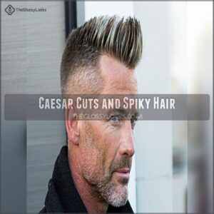 Caesar Cuts and Spiky Hair