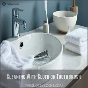 Cleaning With Cloth or Toothbrush