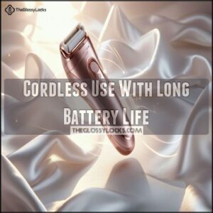 Cordless Use With Long Battery Life