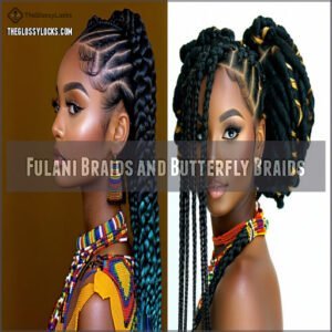 Fulani Braids and Butterfly Braids