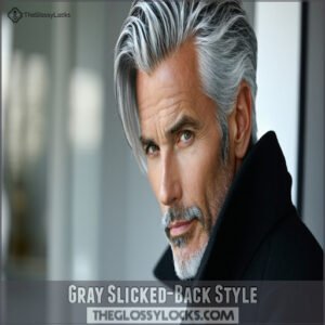 Gray Slicked-Back Style