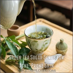 Green Tea Sugar Scrub for Acne-Prone Skin