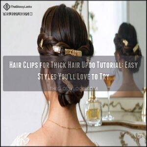 hair clips for thick hair updo tutorial