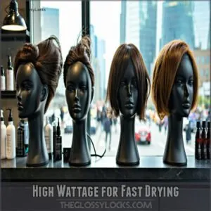 High Wattage for Fast Drying