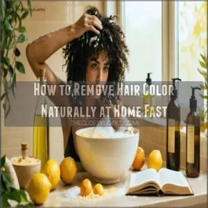 how to remove hair color naturally at home