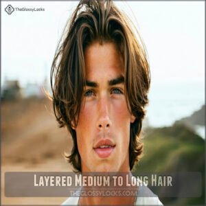 Layered Medium to Long Hair