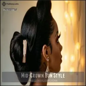 Mid-Crown Bun Style Mid-Crown Bun Style