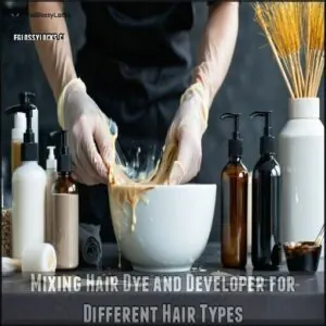 Mixing Hair Dye and Developer for Different Hair Types Mixing Hair Dye and Developer for Different Hair Types