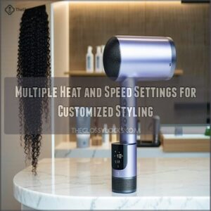 Multiple Heat and Speed Settings for Customized Styling Multiple Heat and Speed Settings for Customized Styling