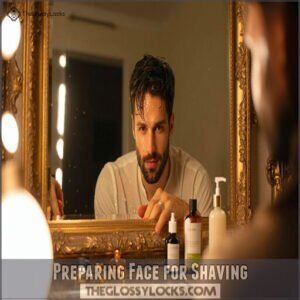 Preparing Face for Shaving