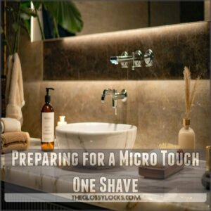 Preparing for a Micro Touch One Shave