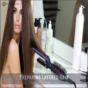 Preparing Layered Hair