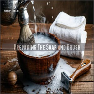 Preparing The Soap and Brush