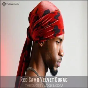Red Camo Velvet Durag