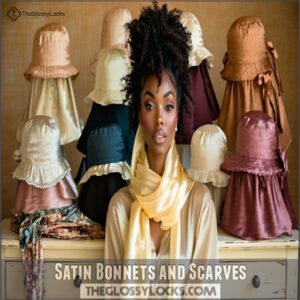 Satin Bonnets and Scarves