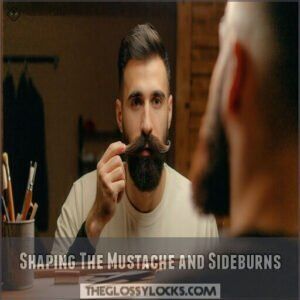 Shaping The Mustache and Sideburns