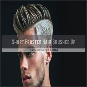 Short Frosted Hair Brushed Up