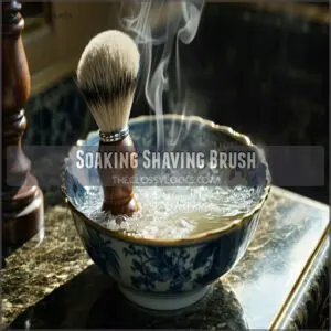 Soaking Shaving Brush