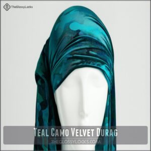 Teal Camo Velvet Durag