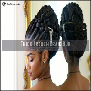 Thick French Braid Bun