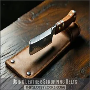 Using Leather Stropping Belts Using Leather Stropping Belts