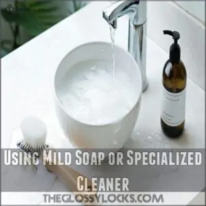 Using Mild Soap or Specialized Cleaner