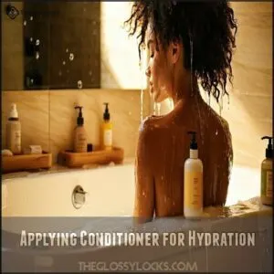 Applying Conditioner for Hydration
