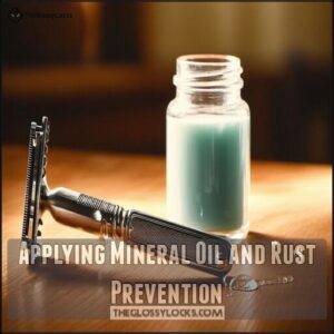 Applying Mineral Oil and Rust Prevention