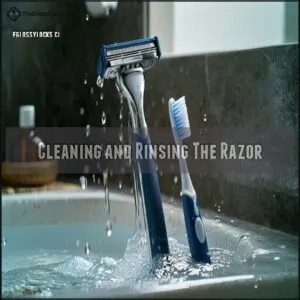 Cleaning and Rinsing The Razor