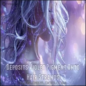 Deposits Violet Pigment Onto Hair Strands Deposits Violet Pigment Onto Hair Strands