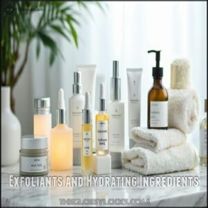 Exfoliants and Hydrating Ingredients