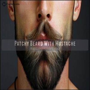 Patchy Beard With Mustache