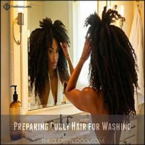 Preparing Curly Hair for Washing