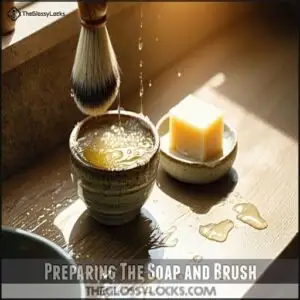 Preparing The Soap and Brush