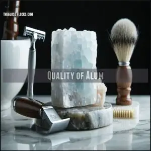 Quality of Alum Quality of Alum