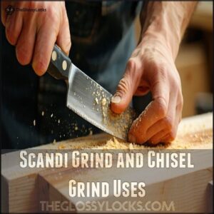 Scandi Grind and Chisel Grind Uses