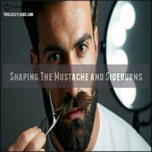 Shaping The Mustache and Sideburns